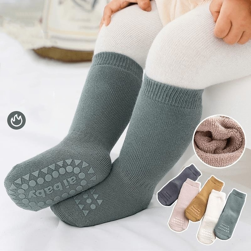 Unisex Baby Socks Non Slip - Chaussettes de sol épaisses pour enfants