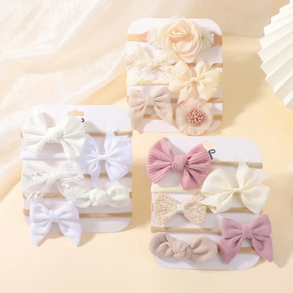 Baby Gear - 5 pièces bébé fleur dentelle arc