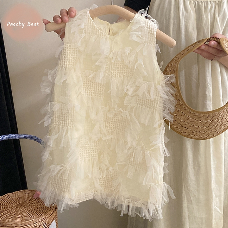 Toddler Girl Tulle Party Dress - Robe de princesse en coton pour