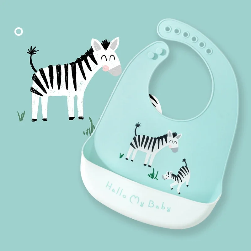 Waterproof Baby Bibs Silicone - Bavoirs imperméables pour bébé, mignon dessin