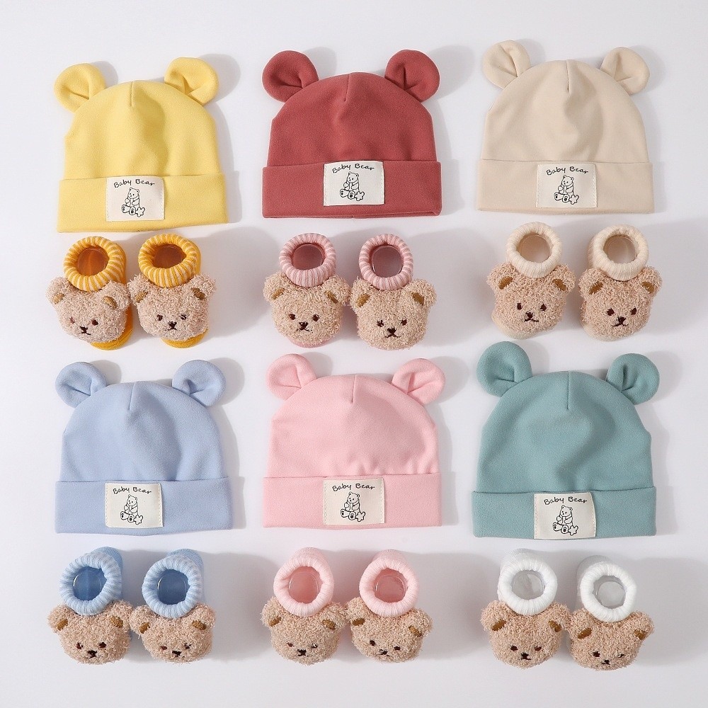 Infant Beanie Hat With Ears - Ensemble de 2 pièces : bonnet
