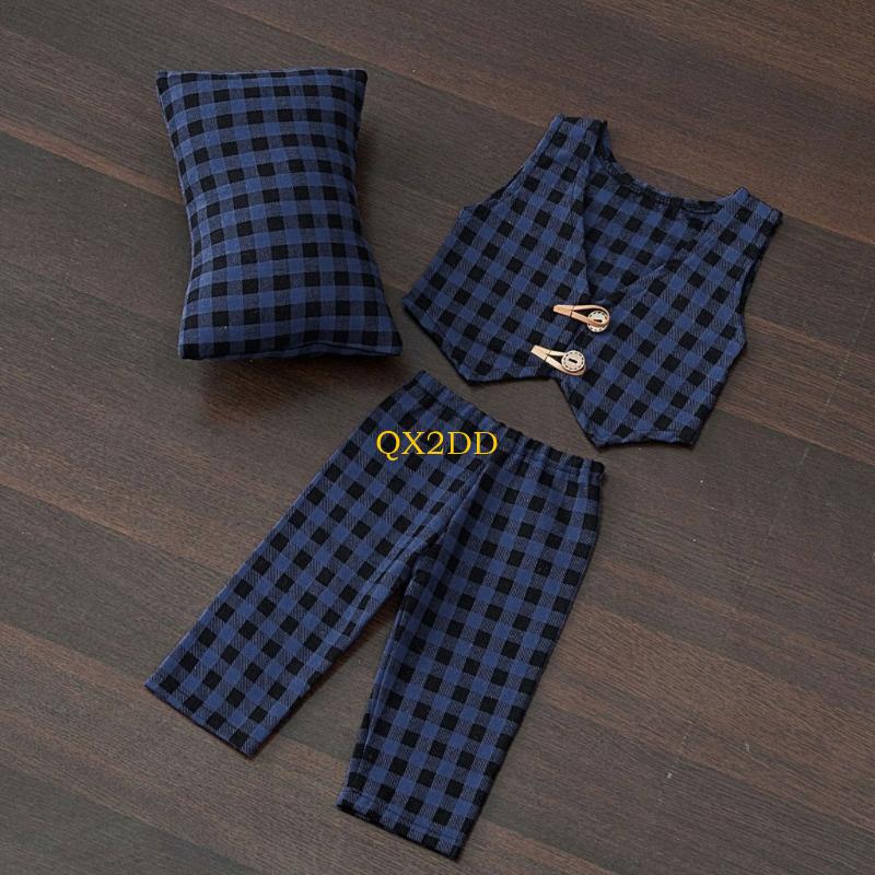 Infant Photography Props Outfit - QX2D – ensemble oreiller, pantalon gilet