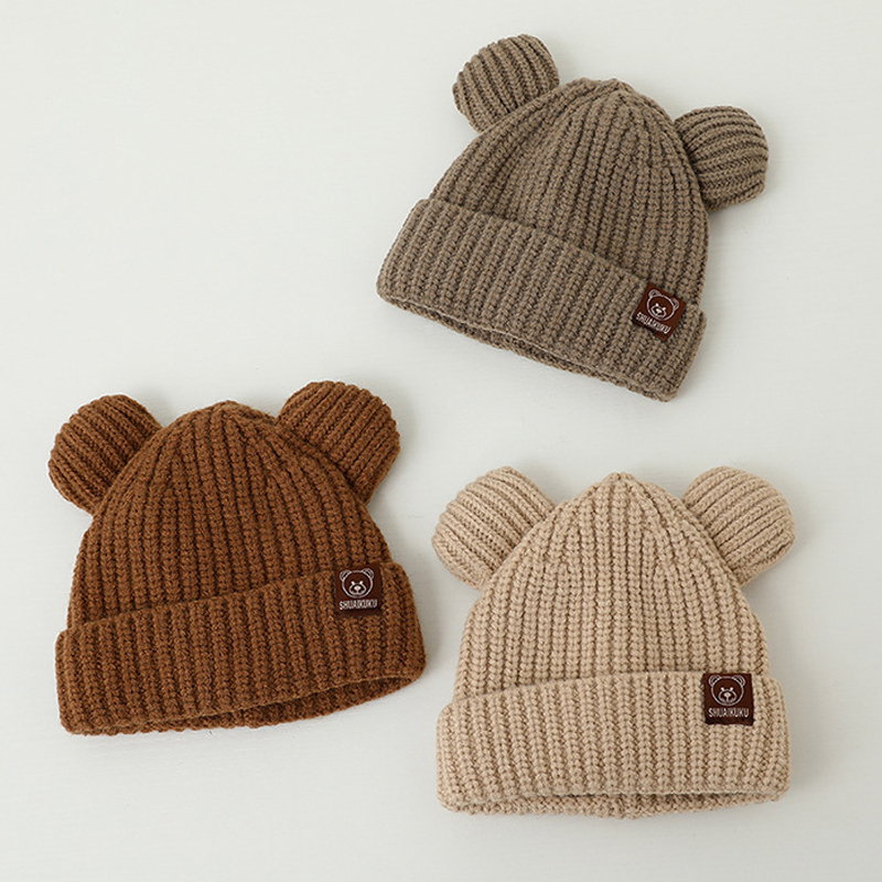 Infant Beanie Hat With Ears - Ours bébé chapeau d'hiver oreilles de