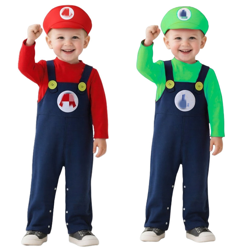 Baby Clothes - Costume de plombier pour bébé, rouge