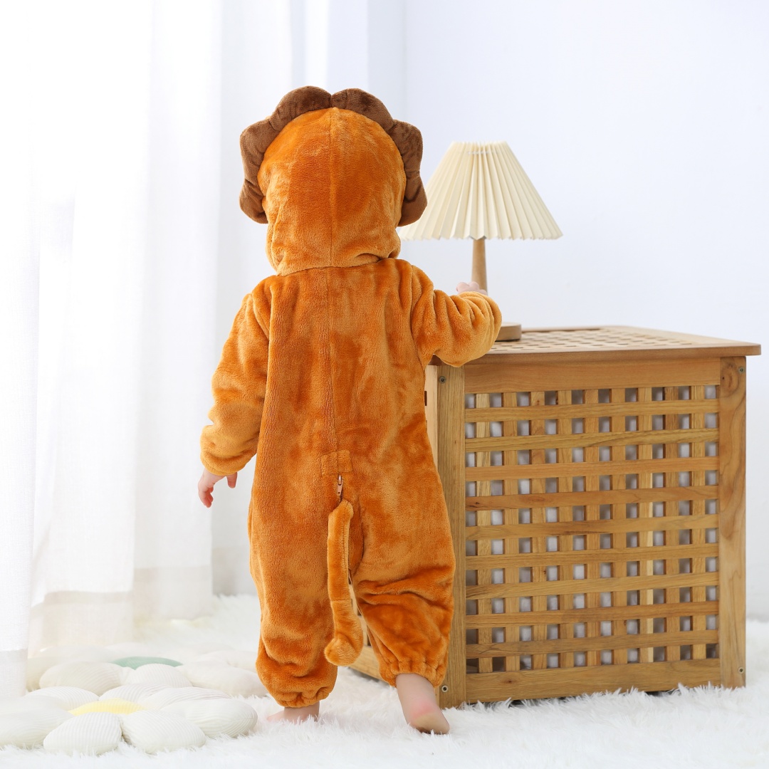 Nouveau-né bébé mignon Lion An - Cotton Baby Onesies Zipper avis et prix