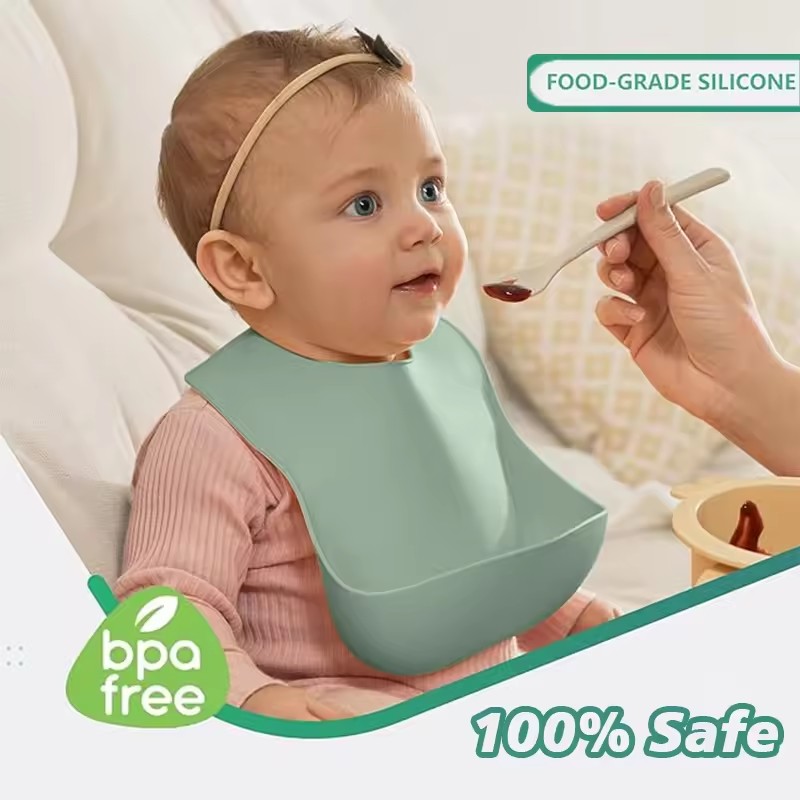 Bavoir à plateau en Silicone p - Waterproof Baby Bibs Silicone avis et prix