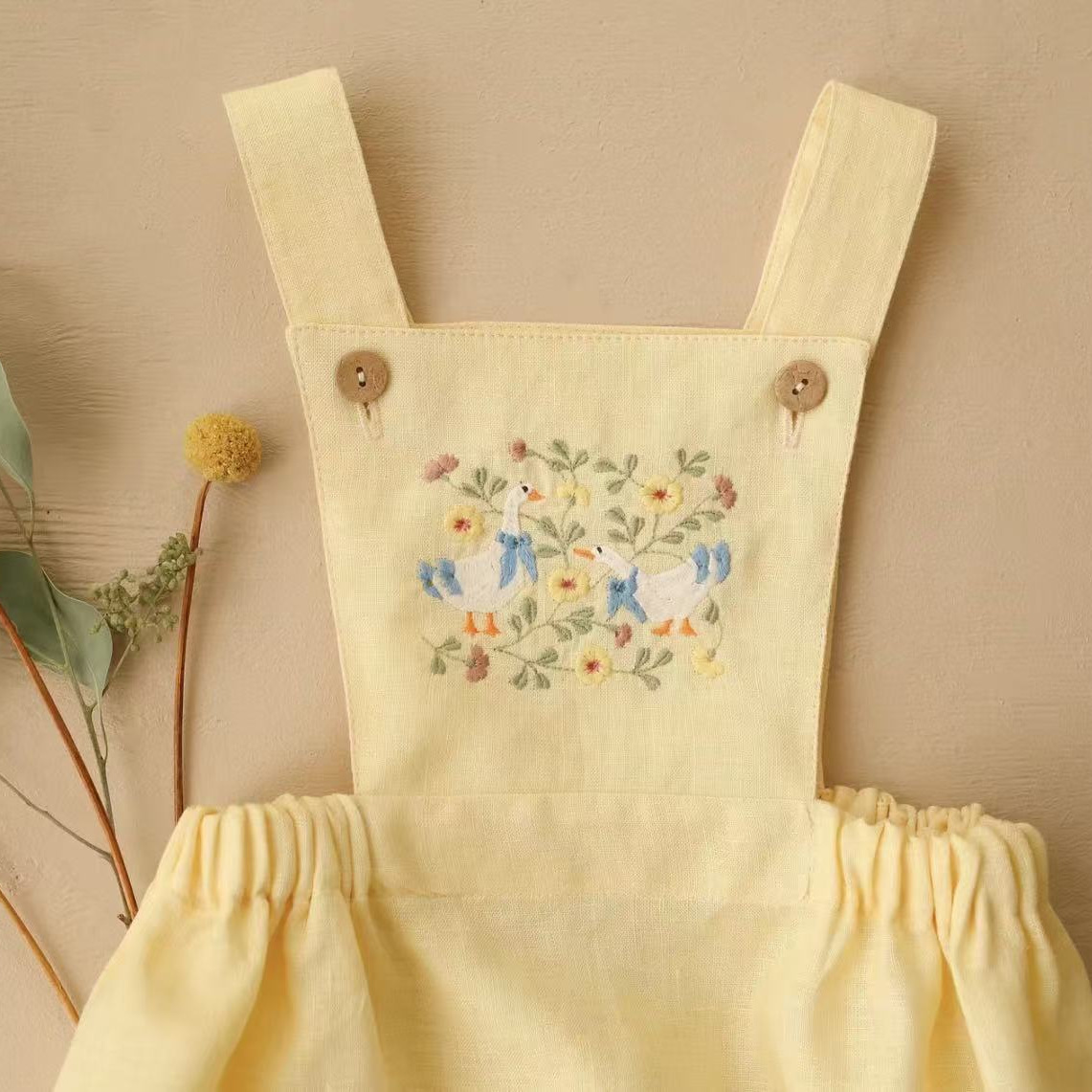 Nouvelle combinaison d'été 202 - Baby Summer Linen Sleeveless Jumpsuit avis et prix
