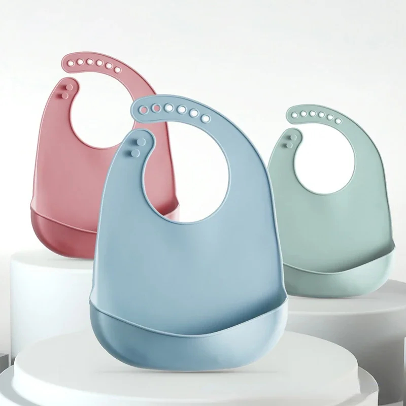 1/2 bavoirs pour bébé réglable - Waterproof Baby Bibs Silicone avis et prix