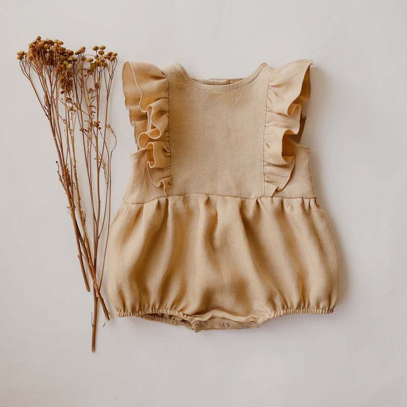 Barboteuse d'été pour bébés fi - Baby Summer Linen Sleeveless Jumpsuit avis et prix