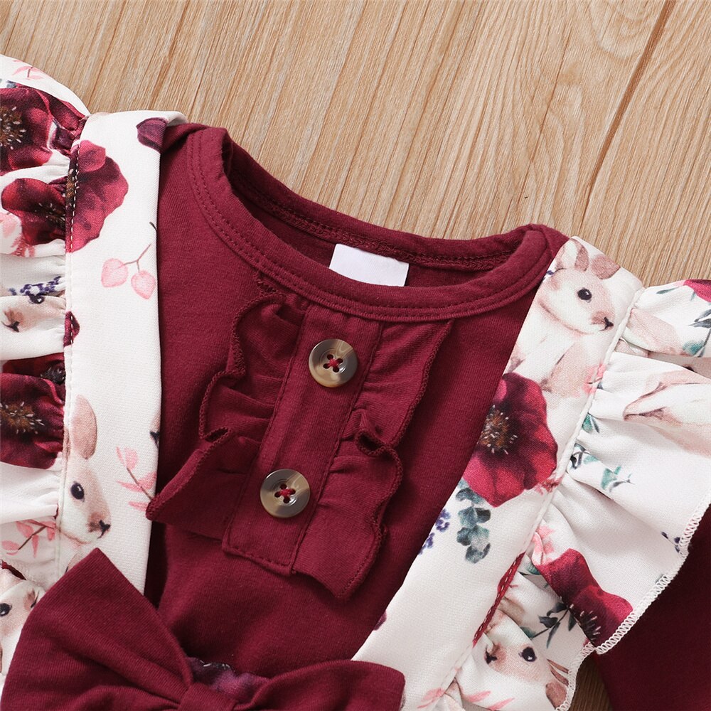 Ensemble de vêtements 3 pièces - Newborn Baby Girl Romper Floral avis et prix