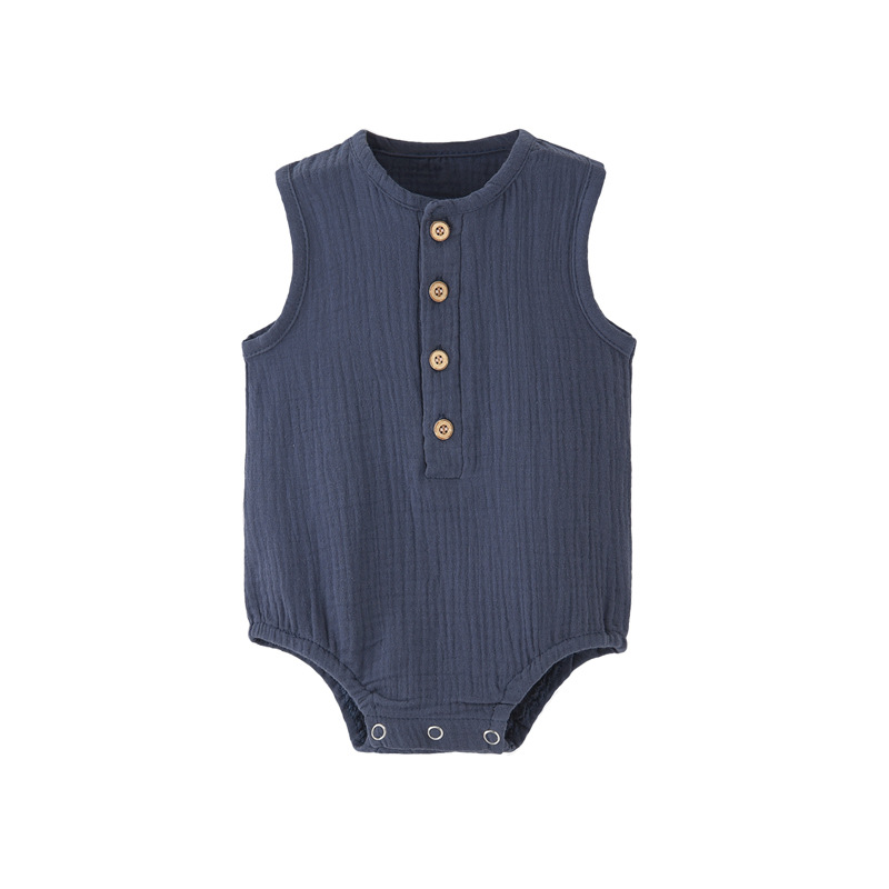 Combinaison d'été pour nouveau - Baby Summer Linen Sleeveless Jumpsuit avis et prix